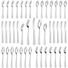 30 Pieces Silverware Set, Stainless Steel Flatware Cutlery Set for 6, Fancy Tableware Eating Utensils for Home Kitchen Restaurant Hotel, Mirror Polish, Dishwasher Safe by Kosbon EasyOptionXY LLC