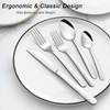 60 Pieces Silverware Set, Hunnycook Stainless Steel Modern Flatware Cutlery Set Service for 12, Durable Tableware Set for Home Kitchen Restaurant, Mirror Polished, Dishwasher Safe EasyOptionXY LLC
