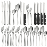 Bestdin 24 Pieces Silverware Set, Flatware Sets with Steak Knives Service for 4, Premium Stainless Steel Mirror Polished Cutlery Utensil Set, Durable Home Kitchen Eating Tableware Set, Dishwasher Safe EasyOptionXY LLC