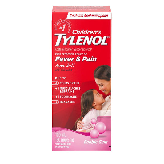 TYLENOL® Children's Pain + Fever 160 mg/5 mL Bubblegum Oral Suspension, 4 oz