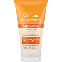 Neutrogena Oil-Free Acne Face Wash Daily Scrub With Salicylic Acid - 4.2 Fl Oz