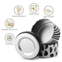 Hearth & Harbor 8 Oz, 12 Pack Black And White Abstract DIY Candle Containers with Lids - Tin Candle Jars for Making Candles - Metal Candle Jars - Bulk Tins Storage for Candle EasyOptionXY LLC