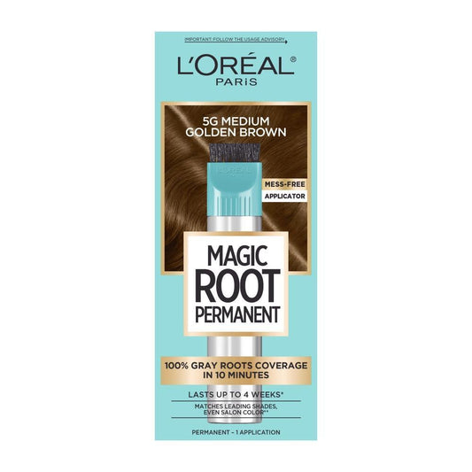 Root Rescue L'Oreal Paris Magic 10 Minute Hair Coloring Kit, 5G Medium Golden Brown, 1 Kit