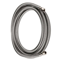 10 Pcs 8 ft Ice Maker Hose, with 1/4" Comp by 1/4" Comp Connection, Stainless Steel Braided Hose