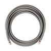 6ft Ice Maker Hose, with 1/4" Comp by 1/4" Comp Connection, Stainless Steel Braided Hose