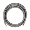 12ft Ice Maker Hose, with 1/4" Comp by 1/4" Comp Connection, Stainless Steel Braided Hose