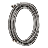 6ft Ice Maker Hose, with 1/4" Comp by 1/4" Comp Connection, Stainless Steel Braided Hose