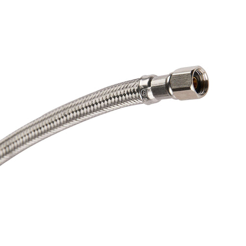 10ft Ice Maker Hose, with 1/4" Comp by 1/4" Comp Connection, Stainless Steel Braided Hose