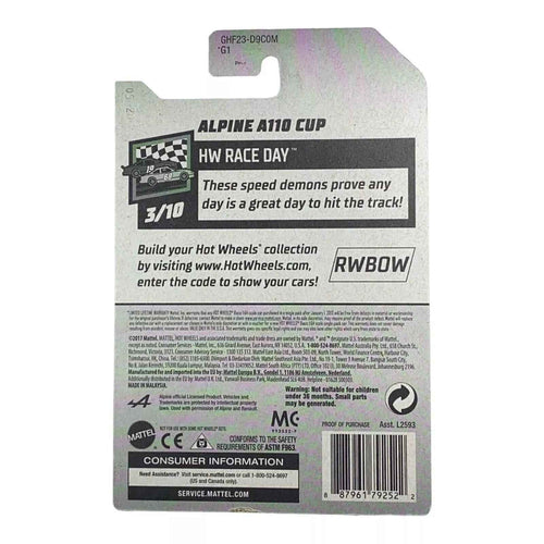 Hot Wheels Alpine A110 Cup - Race Day Series 3/10