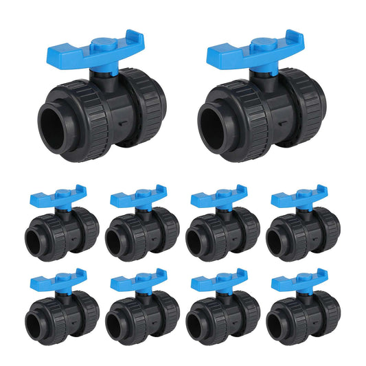10 Pcs 3" PVC True Union Ball Valve SCH 40/80