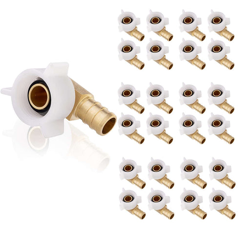 30 Pcs PEX-B Crimp 3/4" PEX X 3/4" Female NPT Swivel Elbow (Lead Free)