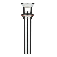 Bathroom Sink Overflow Flat Top Grid Drain Assembly, Chrome Plated