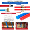 3/4" 2 x100ft, 200ft PEX-B Tubing (Blue & Red), 3/4" Barb Crimp Brass Fittings (30 PCS), Crimper Tool, Cinch Clamps (100 PCS), Pipe Cutter Plumbingsell