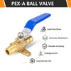 1/2" PEX Expansion Drop Ear Ball Valve, Blue (Lead Free) Plumbingsell