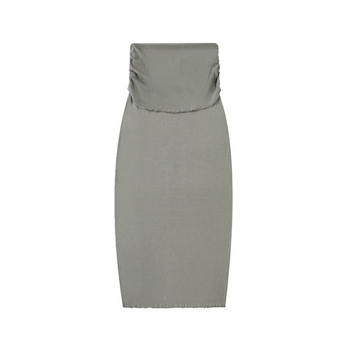 Dyed Washed Straight Hip-Hugging Slim Skirt