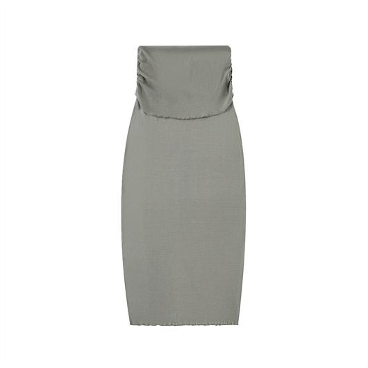 Dyed Washed Straight Hip-Hugging Slim Skirt