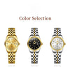 Women's Gold Stainless Steel Watch 33mm Luminous Date