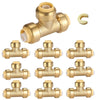 Pro 10-Pack 1/2" Push Fit Tee
