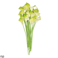 10Pcs High Quality Real Touch Calla Lily Artificial Flowers Bouquet For Wedding Bridal Home Kitchen Table Flower Decoration Home Decor