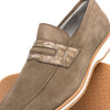 11-020-TPE MEO 3 Sueded Goatskin Penny Loafer, Taupe