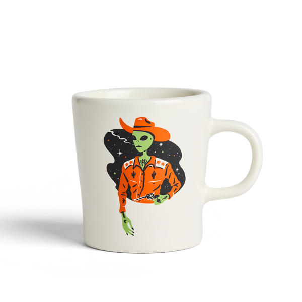 Sam Larson - Alien Cowboy - 9oz Modern Diner Mug Created Co.