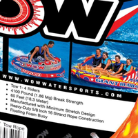 WOW Sports 4K 60' Tow Rope (11-3010) Jupiter Gear