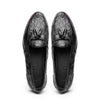 11-582-BLK FRANCO Crocodile Tassel Loafer, Black