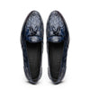 11-582-NVY FRANCO Crocodile Tassel Loafer, Navy