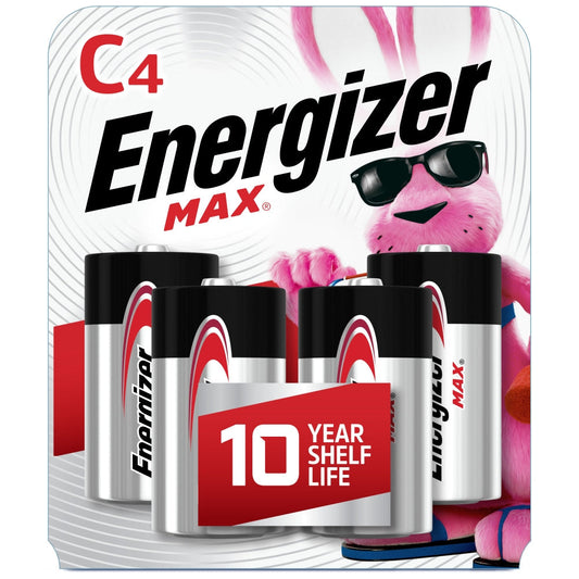 Energizer Max Premium C Batteries, Alkaline C Cell Battery (4 Count)