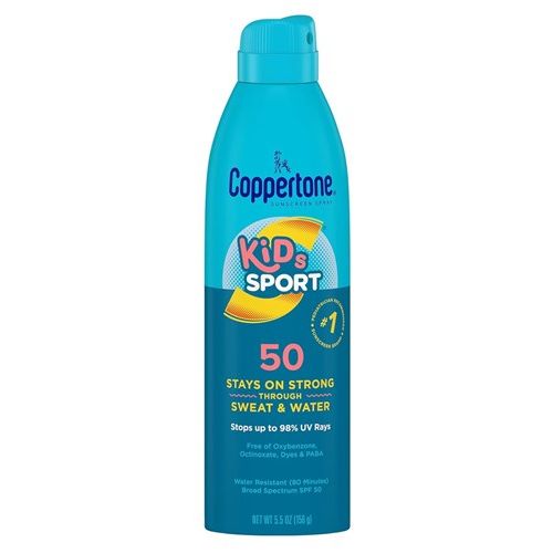 Coppertone Kids Sport Continuous Sunscreen Spray SPF 50, 5.5 oz 12 Pack