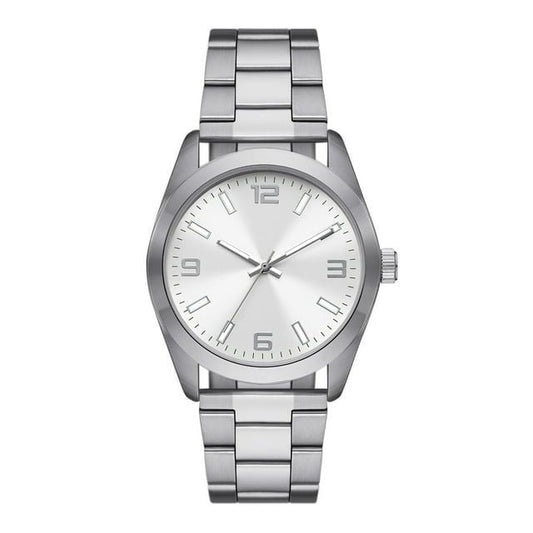 George Men's Watch: Silver Tone Case, Silver Dial, Silver Tone 3 Link Bracelet (FMDOGE045) EasyOptionXY LLC