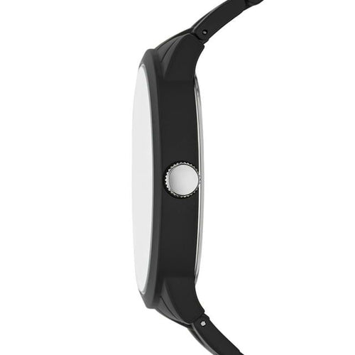 George Men's Watch Set: Black Case, Black Dial, Black 3 Link Bracelet, 2 Acessory Bracelets (FMDXGE039) EasyOptionXY LLC