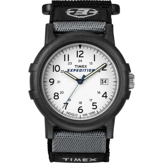 Timex Men's Expedition Camper Black/White 38mm Outdoor Watch, FastWrap Strap EasyOptionXY LLC
