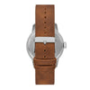 George Men's Watch: Matte Silver Tone Case, Off White Easy Read Dial, Tan Vegan Leather Band (FMDOGE048) EasyOptionXY LLC