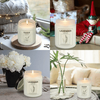 Lavender & Sage Scented Candles Gift, 2 Pack Soy Candle for Home Scented, Jar Aromatherapy Candles, 7 oz EasyOptionXY LLC