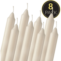 SPAAS Straight Candle Sticks - Pack of 8 6" Long Ivory Candles | 5 Hour Long Burning Unscented Candles for Emergency Candles, Chime Candles, Table Candles for Wedding, and Home Decoration EasyOptionXY LLC