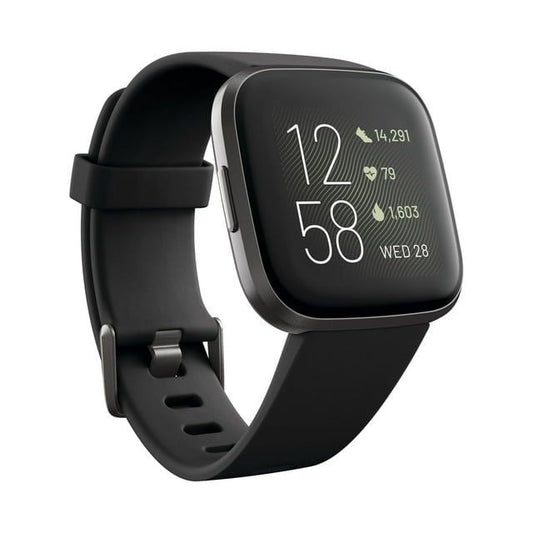 Fitbit Versa 2 Health & Fitness Smartwatch - Black/Carbon Aluminum EasyOptionXY LLC