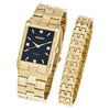 Elgin Adult Male Analog Metal Bracelet Wristwatch Set in Gold with 4 Diamonds (FG9031ST) EasyOptionXY LLC
