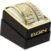 Elgin Adult Male Analog Watch and Bracelet Set in Gold Bark Pattern (FG16001GTST) EasyOptionXY LLC