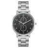 George Brand Men's Wristwatch: Silver Tone Case, Black Dial, 3-Link Bracelet (FMDOGE050) EasyOptionXY LLC