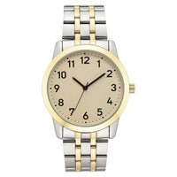 George Men's Casual Watch with Champagne Dial and Two Tone Metal Bracelet EasyOptionXY LLC