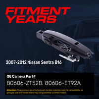 Exterior Door Handle Black Primed Replacement for Nissan Sentra B16 (2007-2012) (Smart Entry System w/o Sensor) OE Part # 80606-ZT52B, 80606-ET92A | Front Right Passenger Side w/o Keyhole