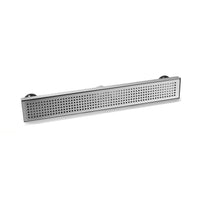 36" Linear Shower Drain, Square Hole Pattern Shower Drain, Brushed 304 Stainless Steel Linear Drain with Levelingft & Hair Strainer