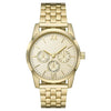 George Men's Watch with Brush Gold Round Case, Gold Dial and Brush Gold 5 Link Bracelet (FMDOGE058) EasyOptionXY LLC