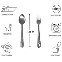 12 Pieces Stainless Steel Forks And Spoons Flatware Tableware Set Kitchen EasyOptionXY LLC