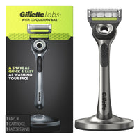 Gillette Labs with Exfoliating Bar Men's Razor - 1 Handle; 1 Blade Refill and Premium Stand EasyOptionXY LLC