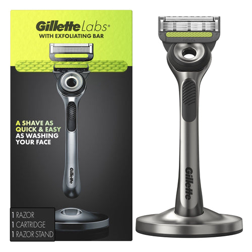 Gillette Labs with Exfoliating Bar Men's Razor - 1 Handle; 1 Blade Refill and Premium Stand EasyOptionXY LLC
