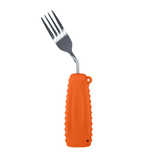 Ehucon Adaptive Utensils,Weighted Fork for Handicaps , Tremors Parkinsons Limited or Weak Grasp Elderly, Ergonomic Cutlery with Non-Slip Easy Grip Handles(Right Hand) EasyOptionXY LLC
