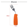 Ehucon Adaptive Utensils,Weighted Fork for Handicaps , Tremors Parkinsons Limited or Weak Grasp Elderly, Ergonomic Cutlery with Non-Slip Easy Grip Handles(Right Hand) EasyOptionXY LLC