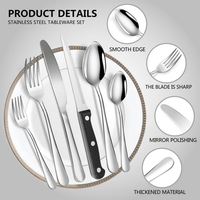 48 Pcs Silverware Set with Steak Knives Service for 8,Stainless Steel Flatware Set,Mirror Polished Cutlery Utensil Set,Home Kitchen Eating Tableware Set,Include Fork Knife Spoon Set,Dishwasher Safe EasyOptionXY LLC
